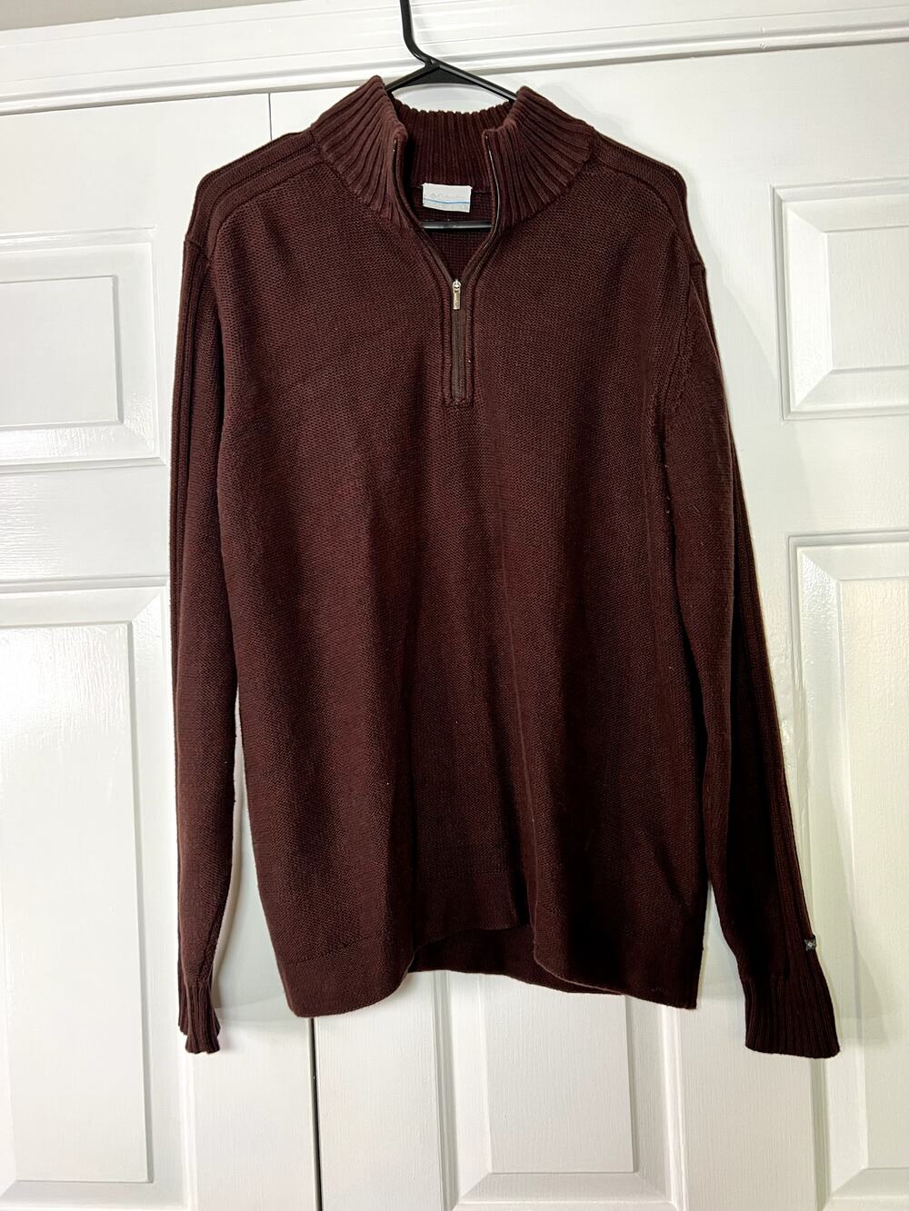 Columbia Quarter Zip long sleeve sweater size large